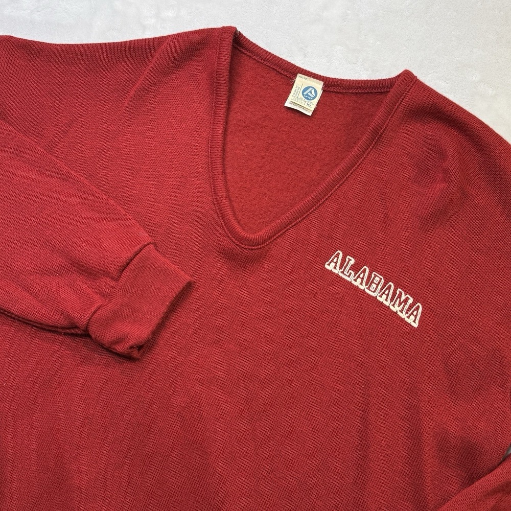 Vintage‎ Alabama Crimson Tide Artex Sweatshirt XL USA Made V Neck
